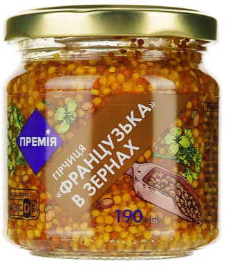 Гірчиця Премія Французька в зернах 190 г